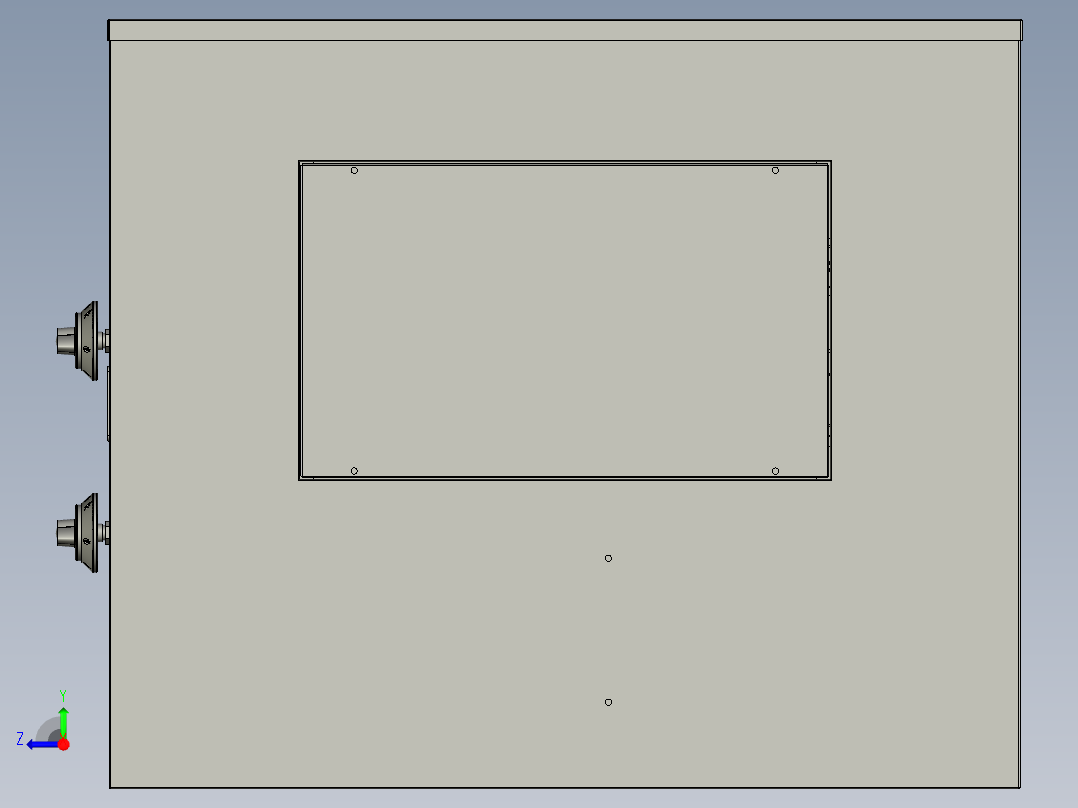铝合金格栅贯流风机右视图