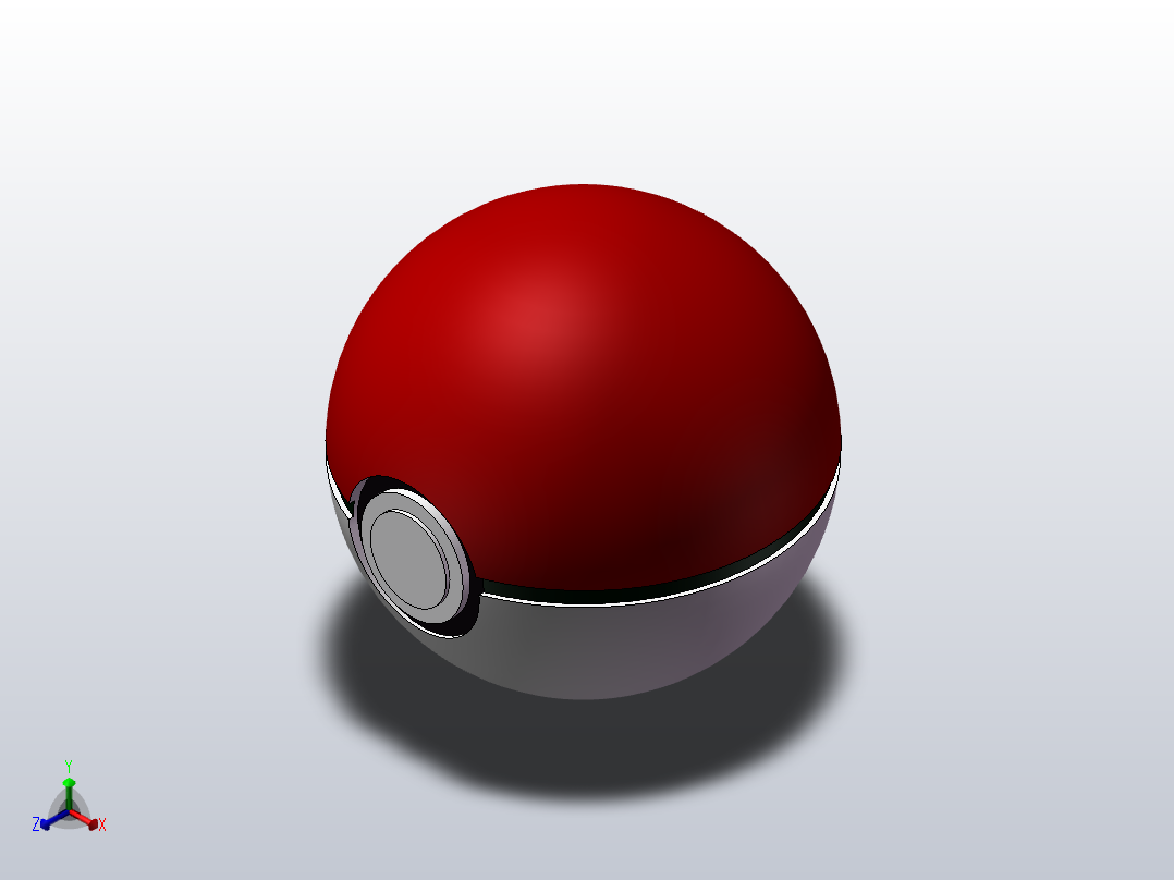 精灵球正等轴测图