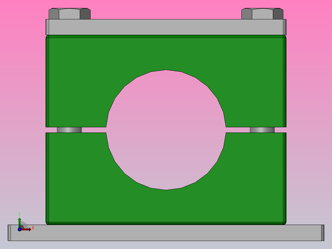 塑料管夹_塑料管夹 B(Ⅱ)76前视图