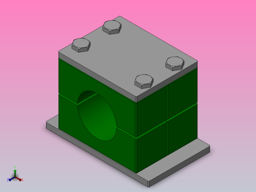 塑料管夹_塑料管夹 B(Ⅱ)76正等轴测缩略图