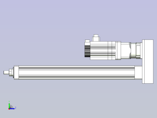 折返式HH75电动缸[HH75-S500-M1-C1]左视缩略图