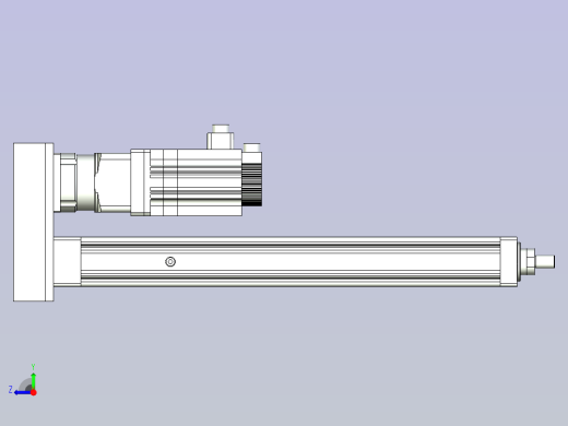 折返式HH75电动缸[HH75-S500-M1-C1]右视缩略图