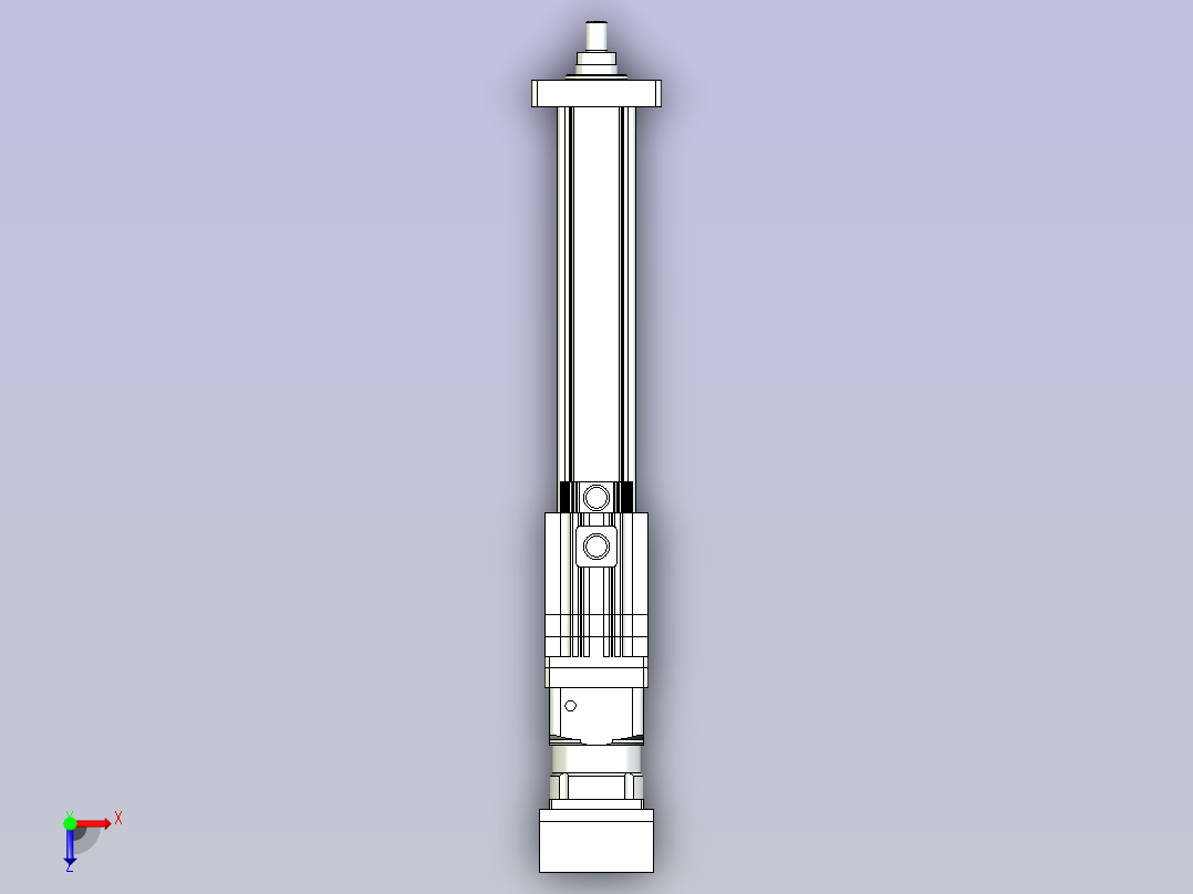 折返式HH75电动缸[HH75-S500-M1-C1]俯视图
