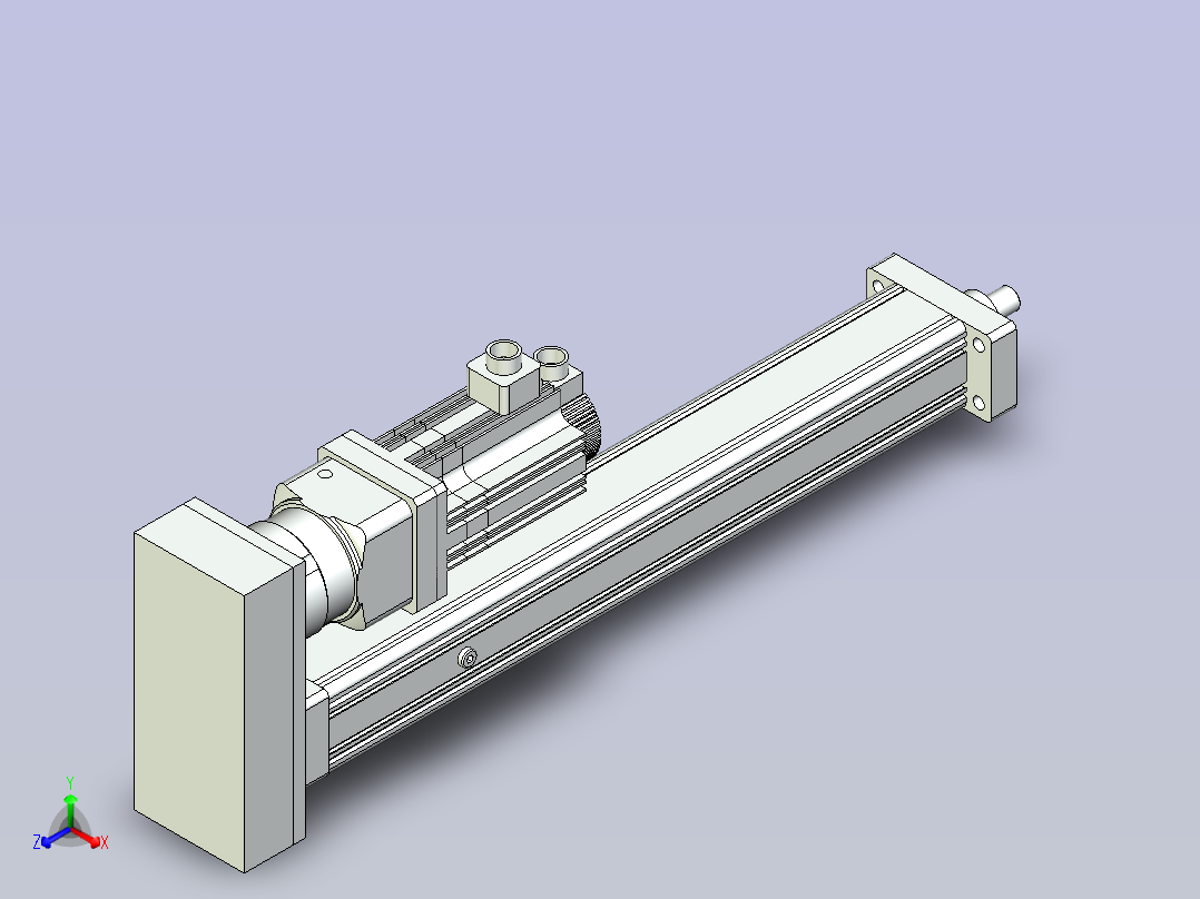 折返式HH75电动缸[HH75-S500-M1-C1]正等轴测图