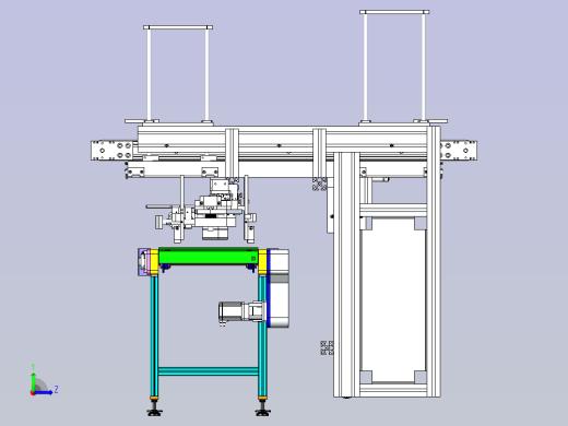 输送线上产品转向纠正设计左视缩略图
