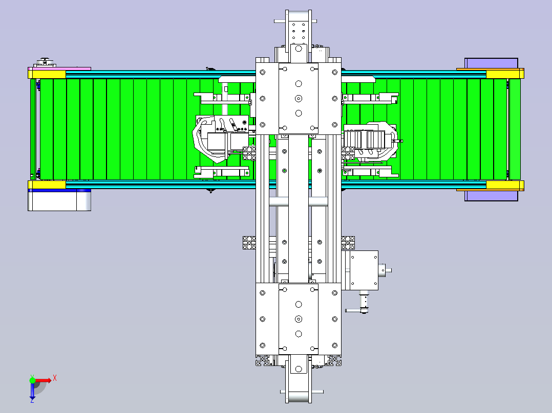 输送线上产品转向纠正设计俯视图