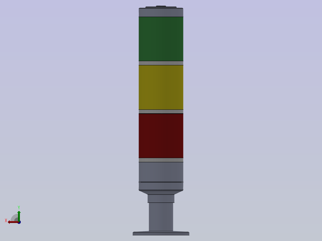 三色塔灯后视图