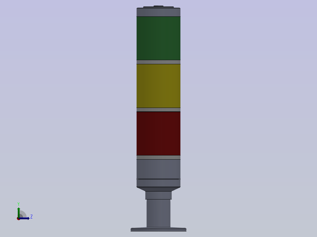 三色塔灯左视图