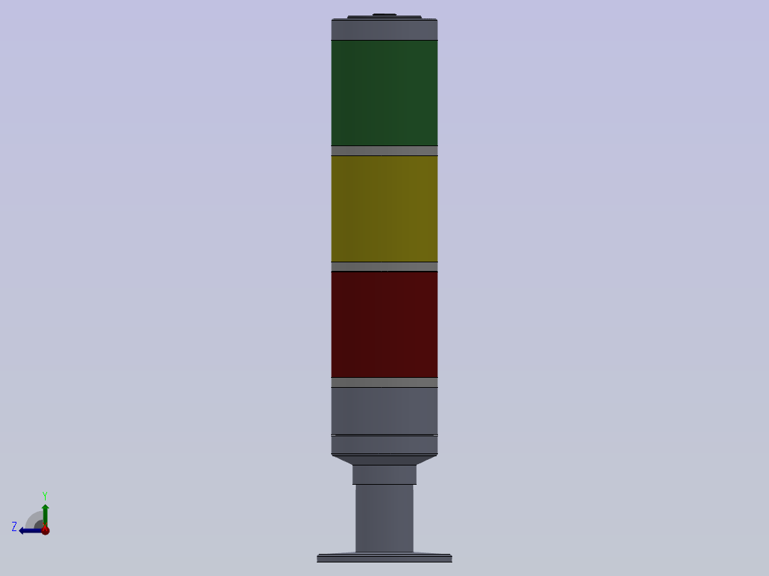 三色塔灯右视图