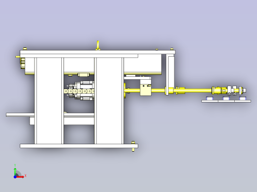 一款料架依次进给机构3D图模型前视缩略图