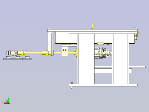 一款料架依次进给机构3D图模型后视缩略图