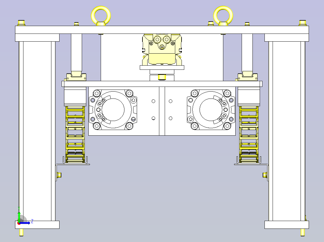 一款料架依次进给机构3D图模型左视图