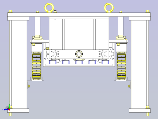 一款料架依次进给机构3D图模型右视缩略图
