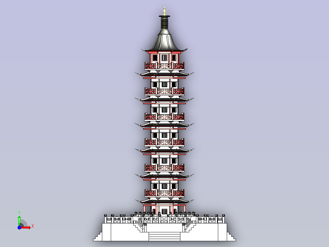 宝塔前视图