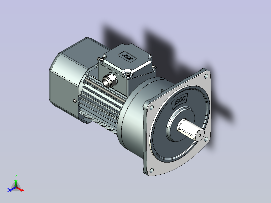 JSCC变频减速电机 f250v03-L主视图