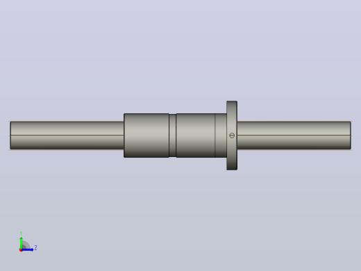 FFZD5012-4滚珠丝杆3D模型左视缩略图