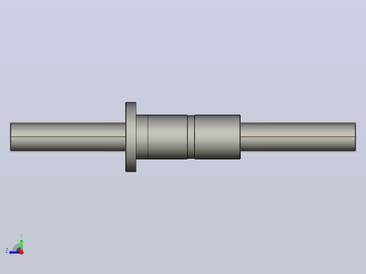 FFZD5012-4滚珠丝杆3D模型右视缩略图