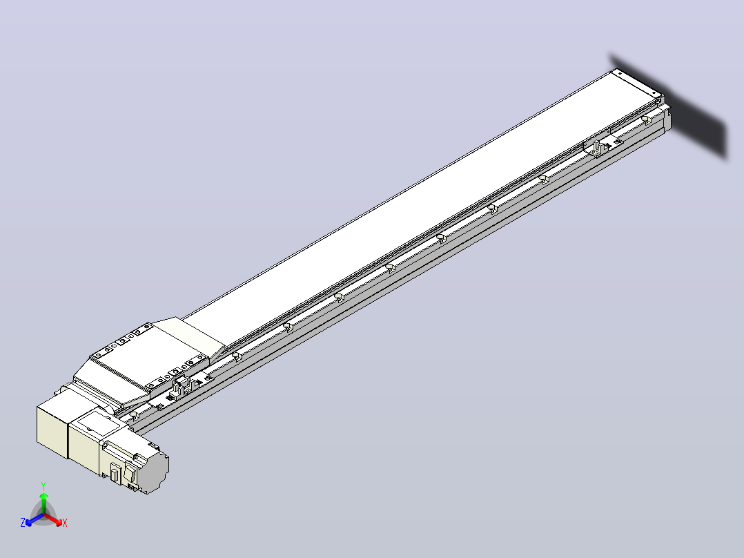 机器人皮带驱动直线轴TPA-GCB-120-P70-L800-DL-M20-N3主视图