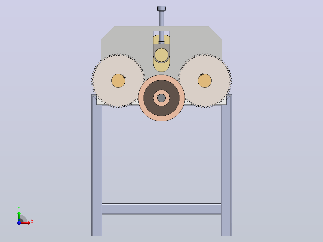 板材成型机bending-roller-machine-模型格式为 SolidWorks设计前视图