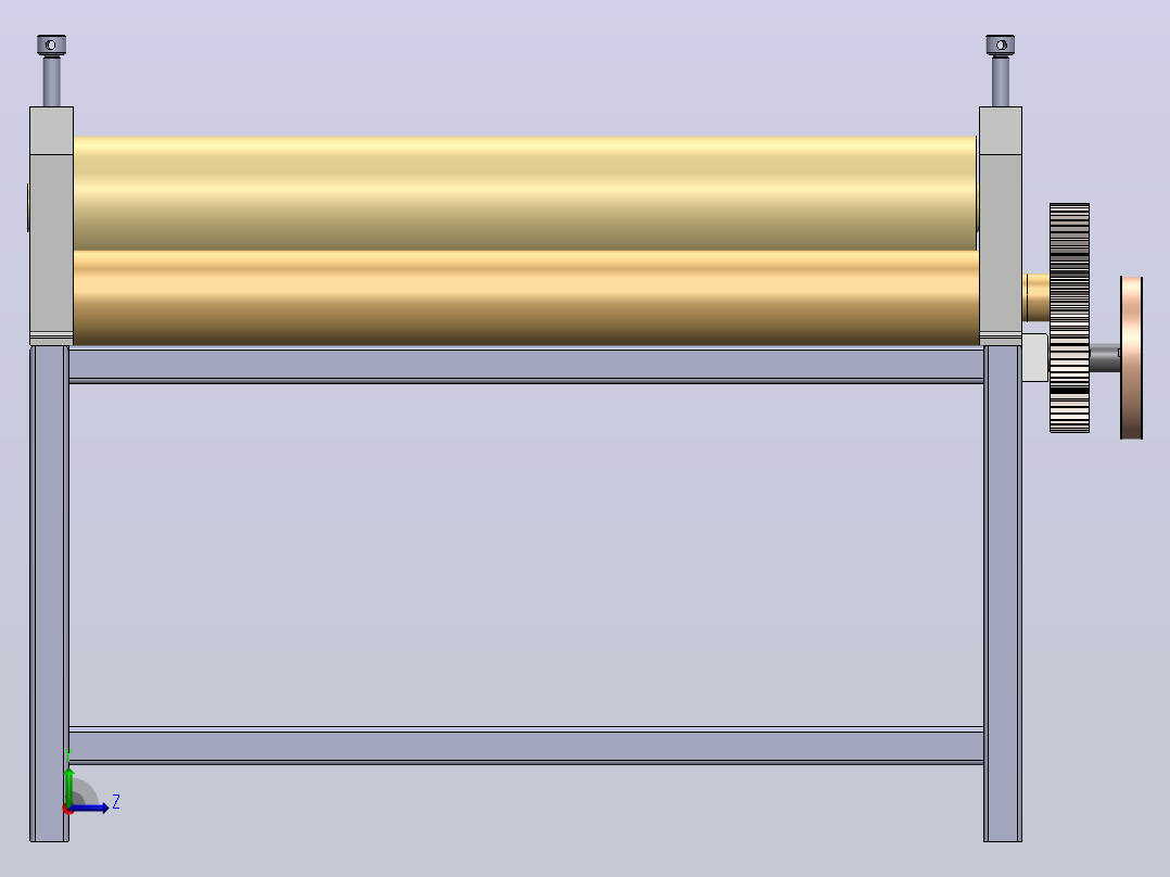 板材成型机bending-roller-machine-模型格式为 SolidWorks设计左视图
