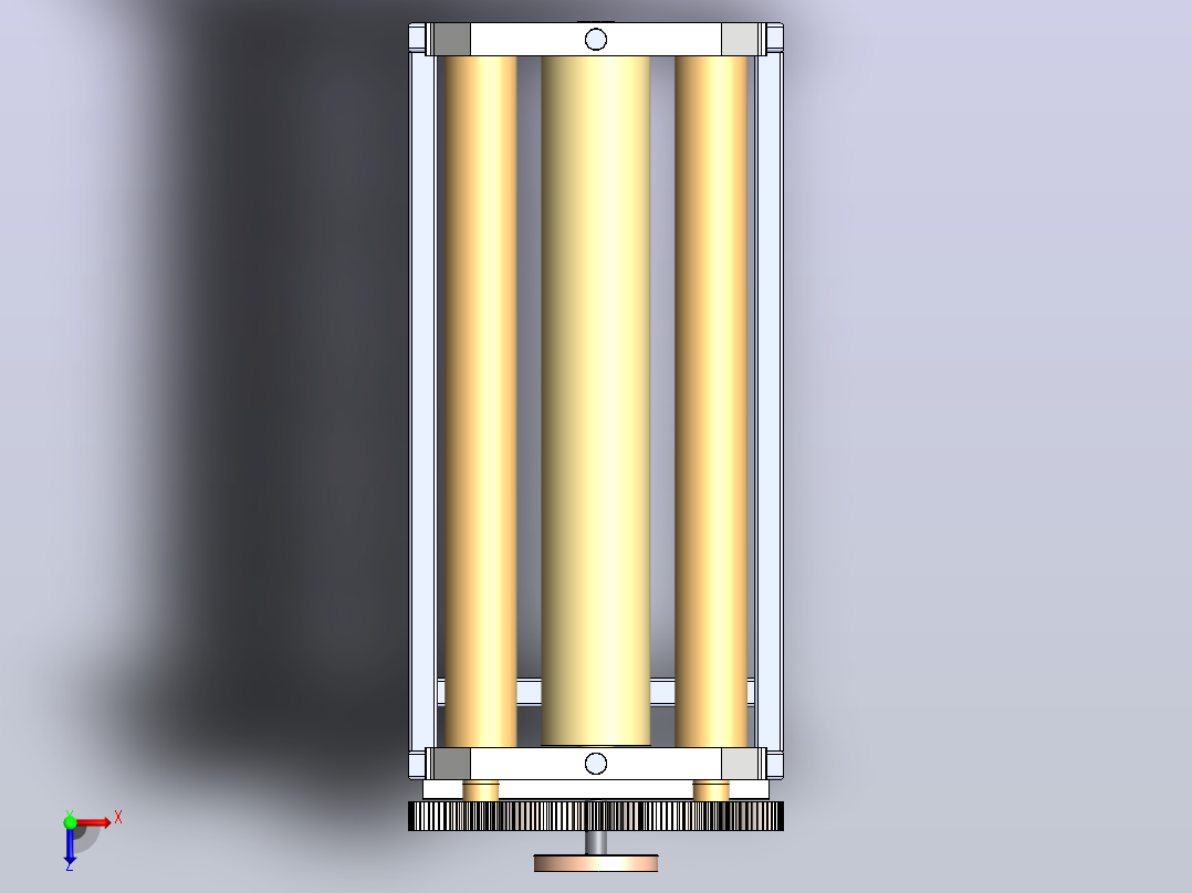 板材成型机bending-roller-machine-模型格式为 SolidWorks设计俯视图