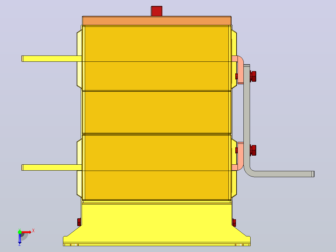 NH40-1600_3SZL 3P自动转换开关三维模型202011俯视图