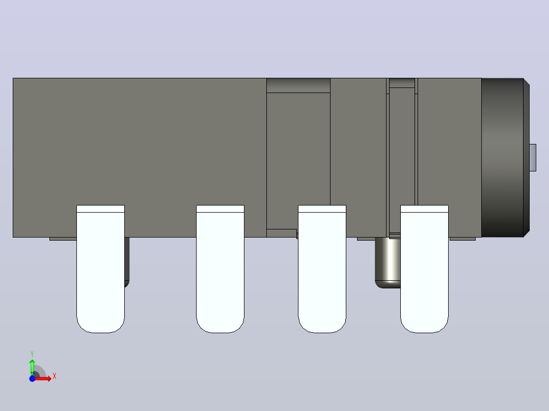 微型插孔连接器前视图