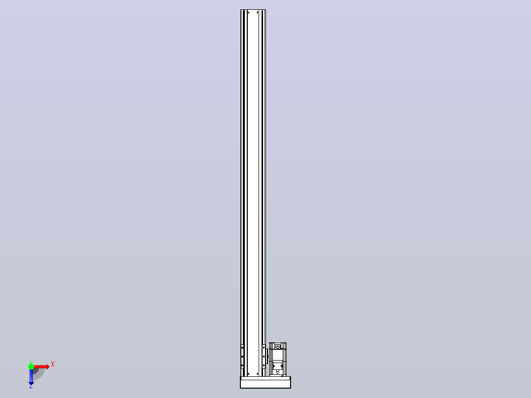 日规模组半封闭丝杆TPA-HNR-85S-1610C-L1100-MR-C-P20-N3俯视图