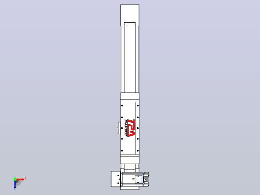 伺服电机集成皮带传动直线执行器TPA-OCB-80-140-L250-LU-P40-N3俯视缩略图