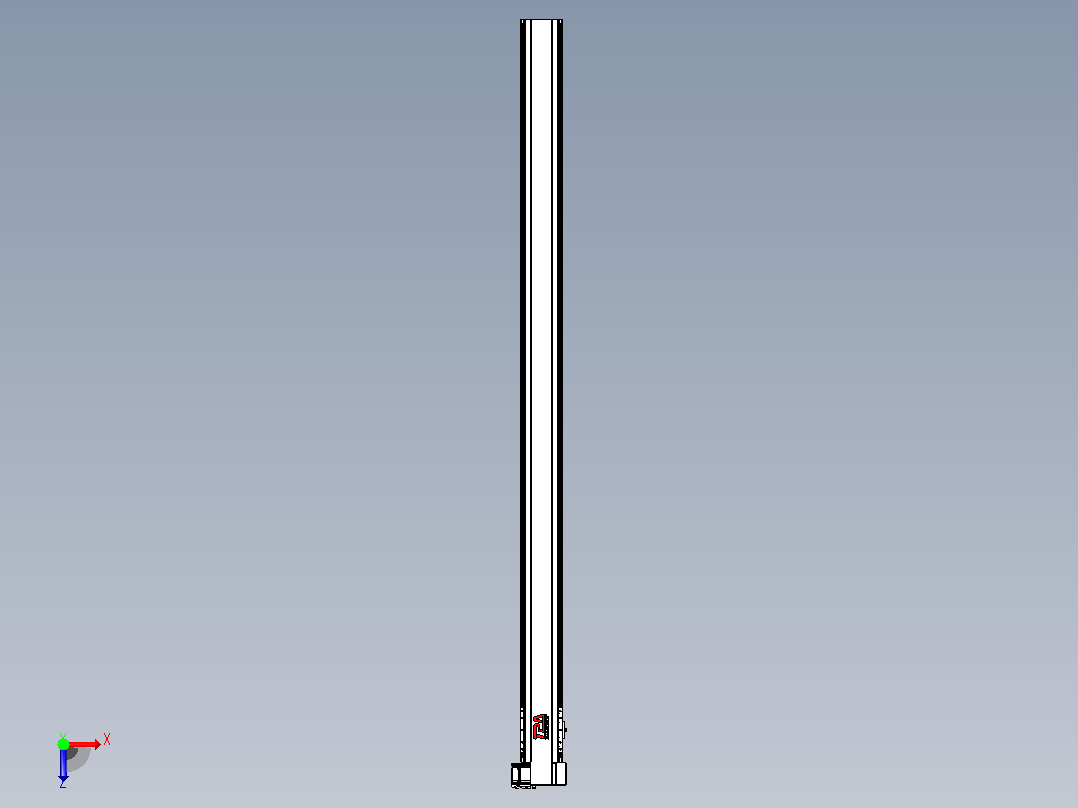 皮带直线轴半封闭可选导轨TPA-HNB-120D-110-L1900-RP-Y-P40-N3俯视图