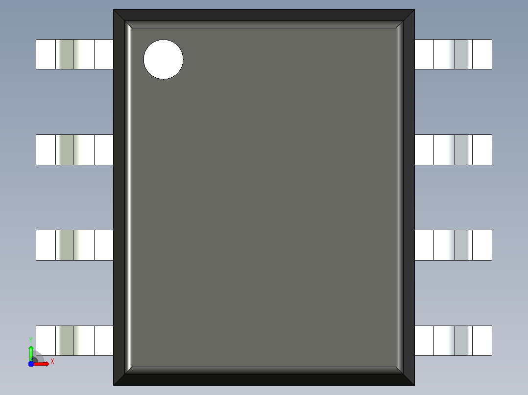 106x SOIC 封装（小外形集成电路）SOIC127P600X175-8AN前视图