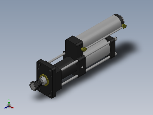 气压增压缸MPT-3T系列标准型[MPT-63-50-10-3T-M2-S1-0°]主视缩略图