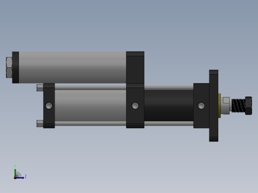 气压增压缸MPT-3T系列标准型[MPT-63-50-10-3T-M2-S1-0°]左视缩略图