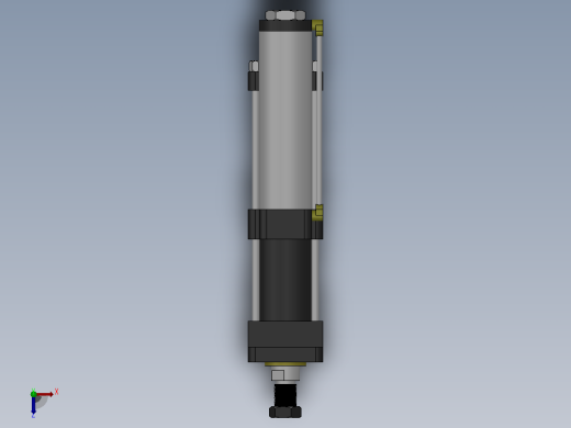 气压增压缸MPT-3T系列标准型[MPT-63-50-10-3T-M2-S1-0°]俯视缩略图