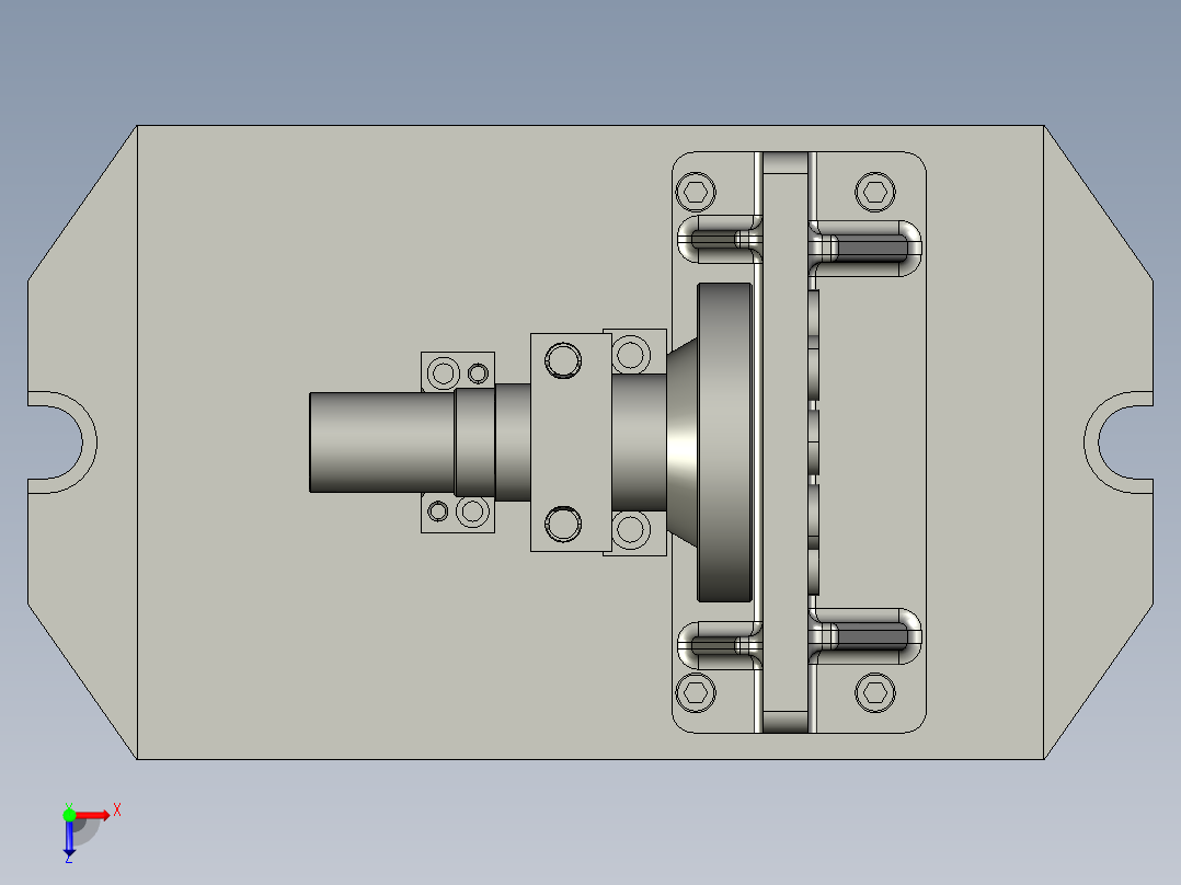 工艺夹具-267输出轴（6140）俯视图