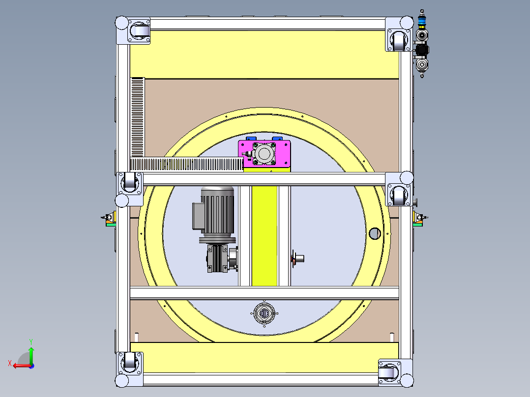 双工位自动打磨机含bom sw17后视图
