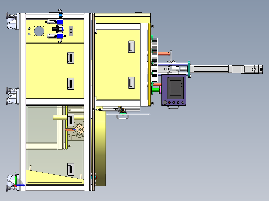 双工位自动打磨机含bom sw17左视图