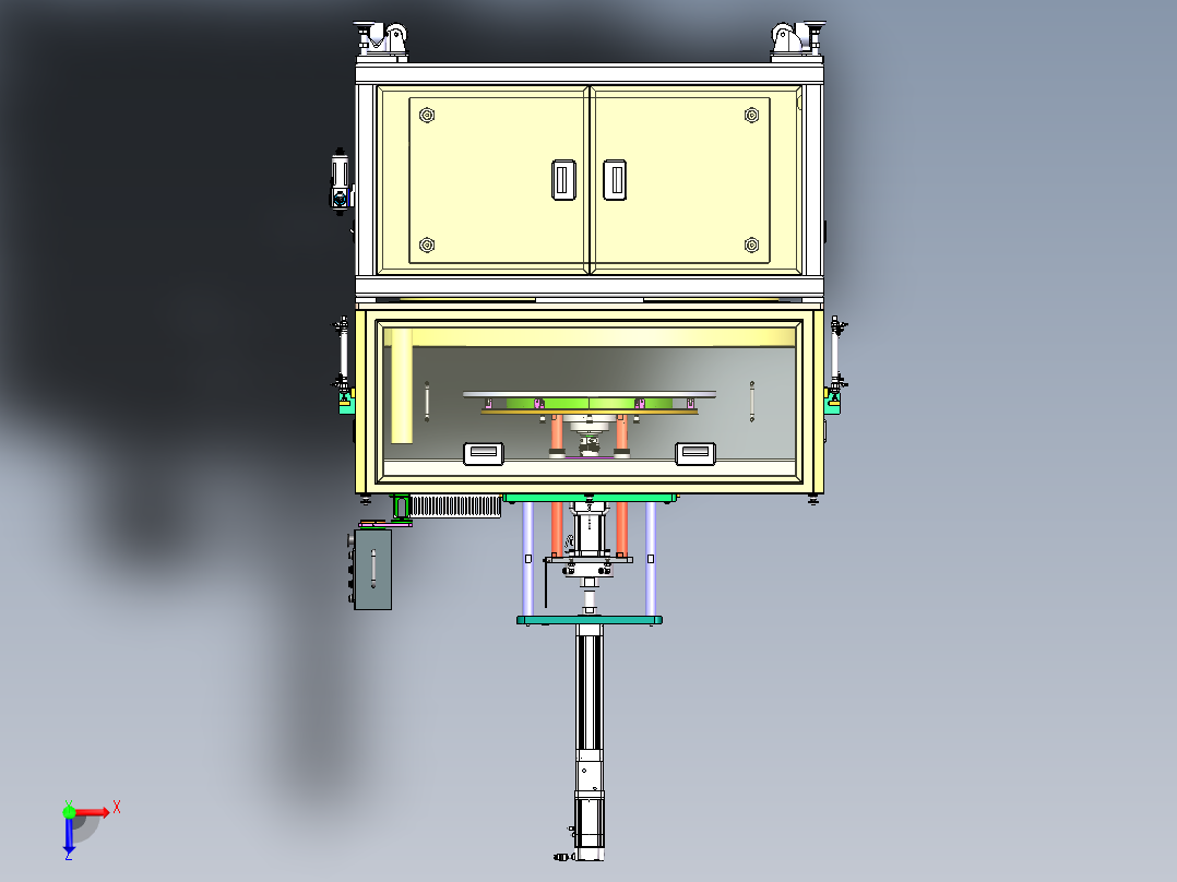 双工位自动打磨机含bom sw17俯视图