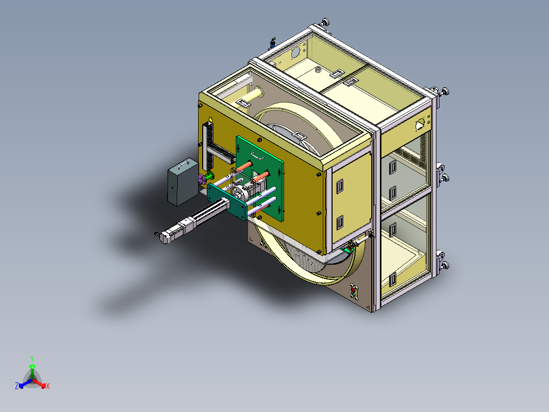 双工位自动打磨机含bom sw17正等轴测图
