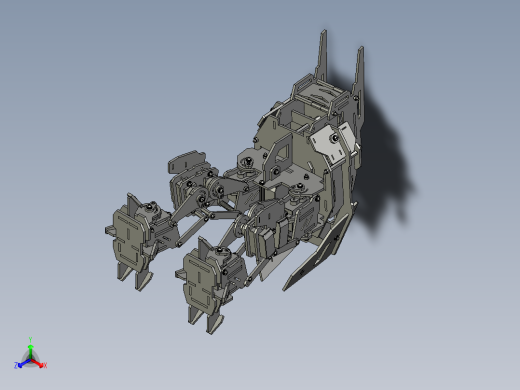 Rex拼装双足机器人激光雕刻图纸