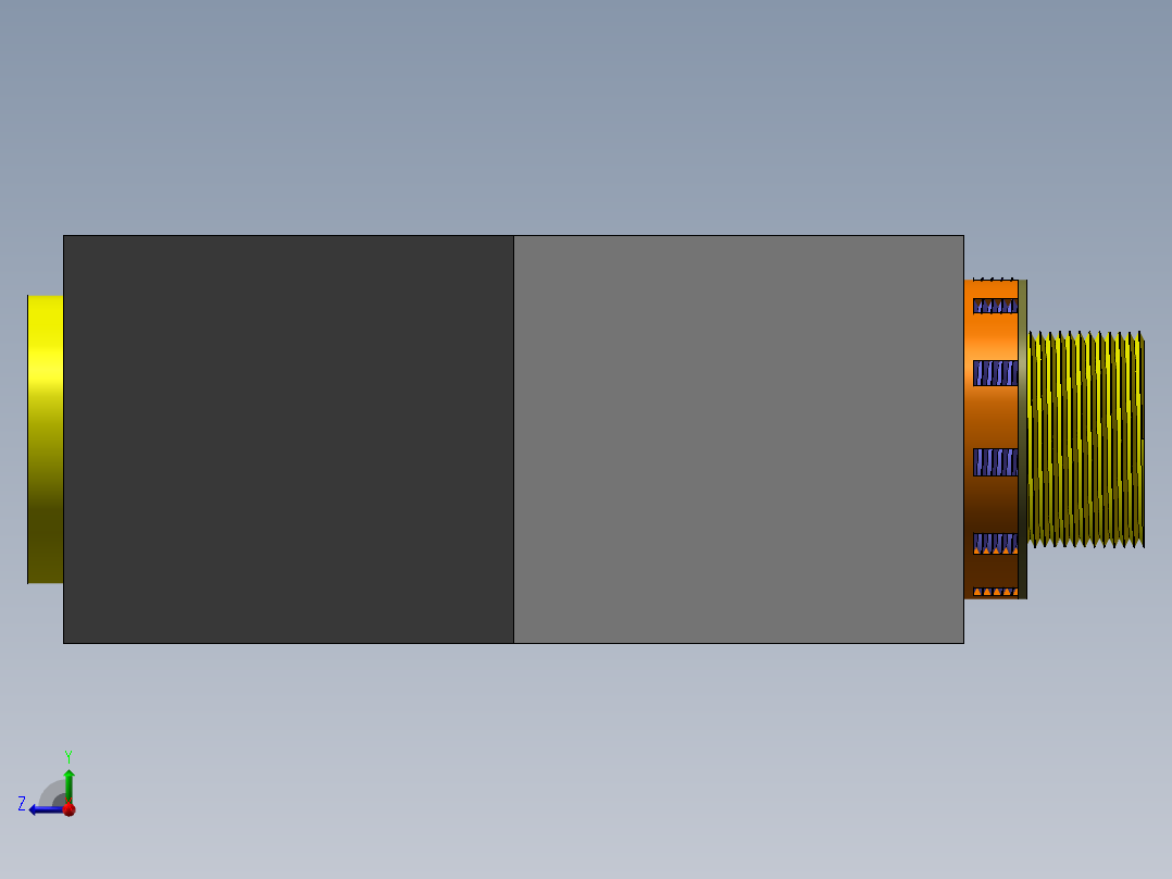 solidworks 超级蜗轮螺杆右视图
