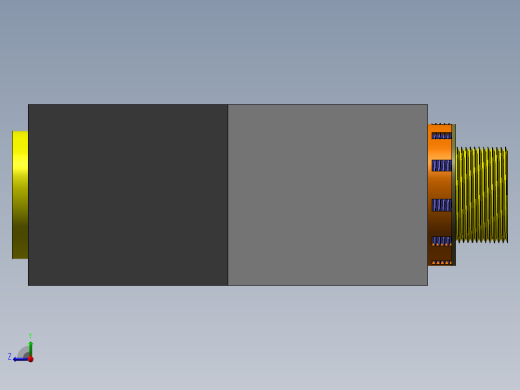solidworks 超级蜗轮螺杆右视缩略图