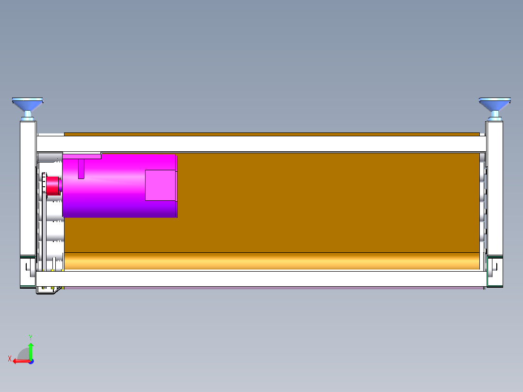 驱动式滚筒运输机优化设计(全部结清）后视图