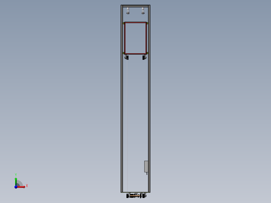 电梯缓冲器落锤实验装置设计前视图