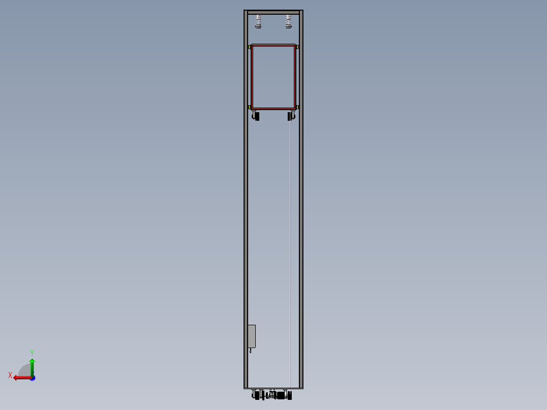 电梯缓冲器落锤实验装置设计后视图