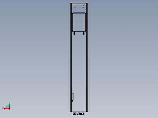 电梯缓冲器落锤实验装置设计后视缩略图