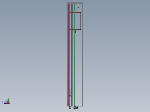 电梯缓冲器落锤实验装置设计右视缩略图