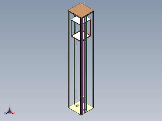 电梯缓冲器落锤实验装置设计正等轴测缩略图