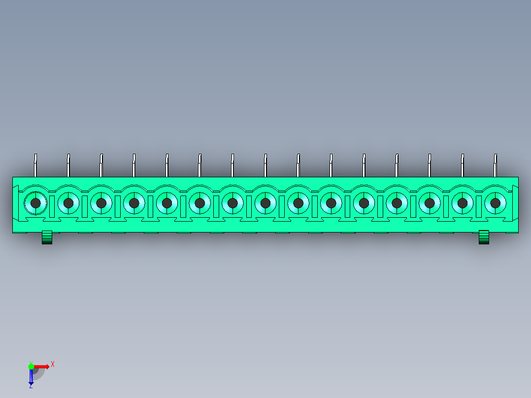 DEGSON 2EDG 系列 5.0mm 可插拔接线端子组-2EDGA-5.0-15P-14-00AH俯视图