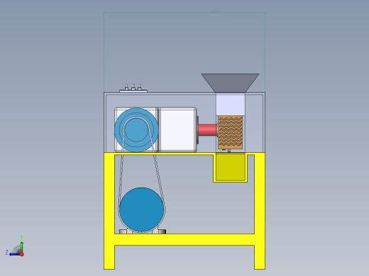 Vegetable Cutter蔬菜切割机3D数模图纸 Solidworks设计右视缩略图